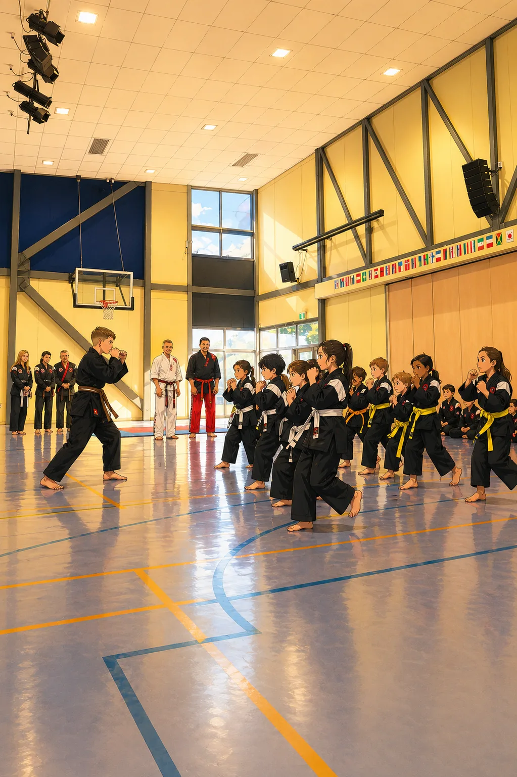 Juniors martial arts class at Inception Academy in Halswell, Christchurch